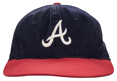 1970s Hank Aaron Game Used Atlanta Braves Cap (MEARS)